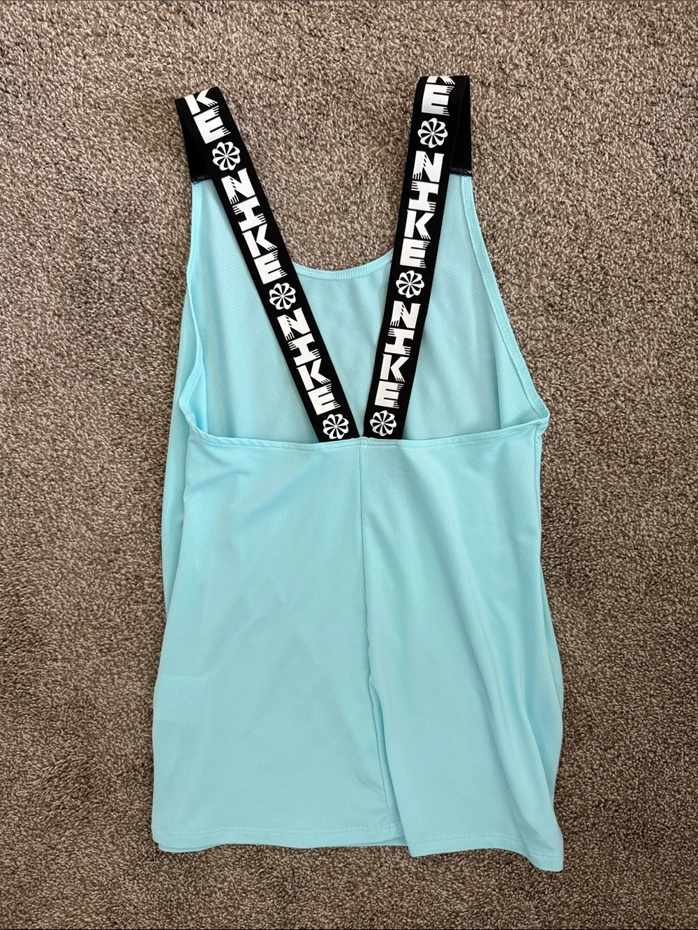 Nike Light Aqua Tank with Black Logo Straps